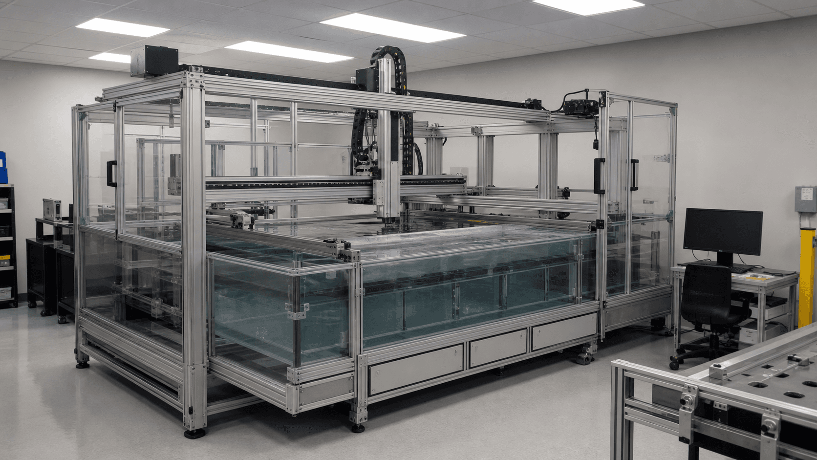 Five-axis forging C-scan in water immersion