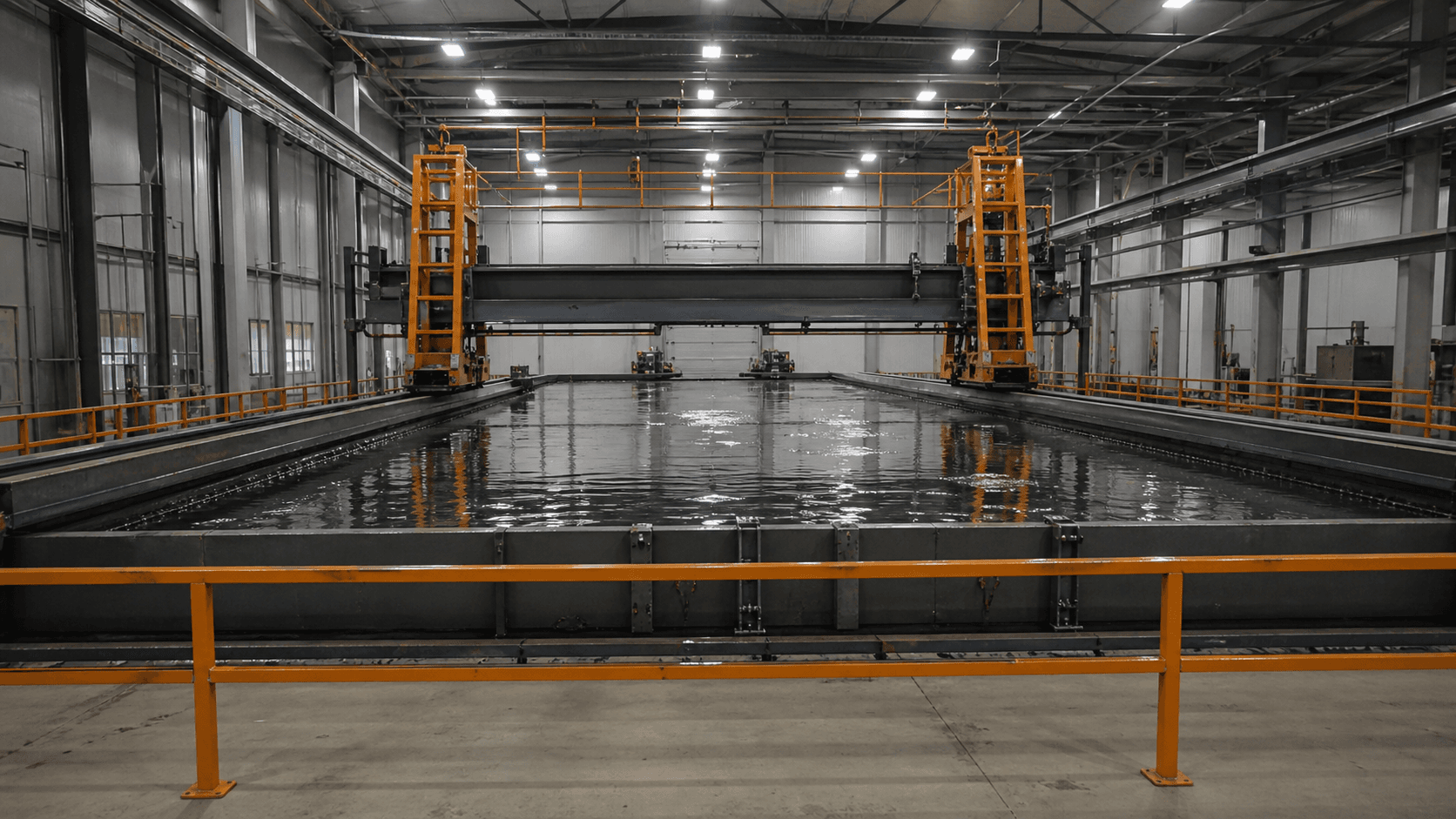 Full-immersion plate ultrasonic inspection gantry