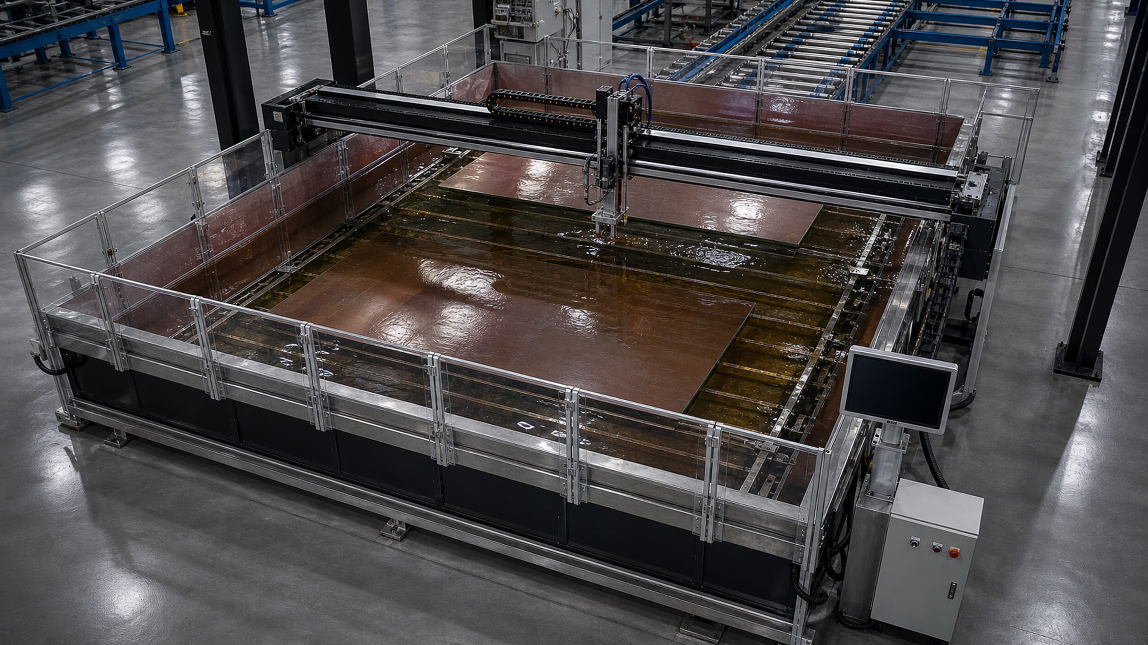 Gantry-mounted scanning system for pressure vessel plates