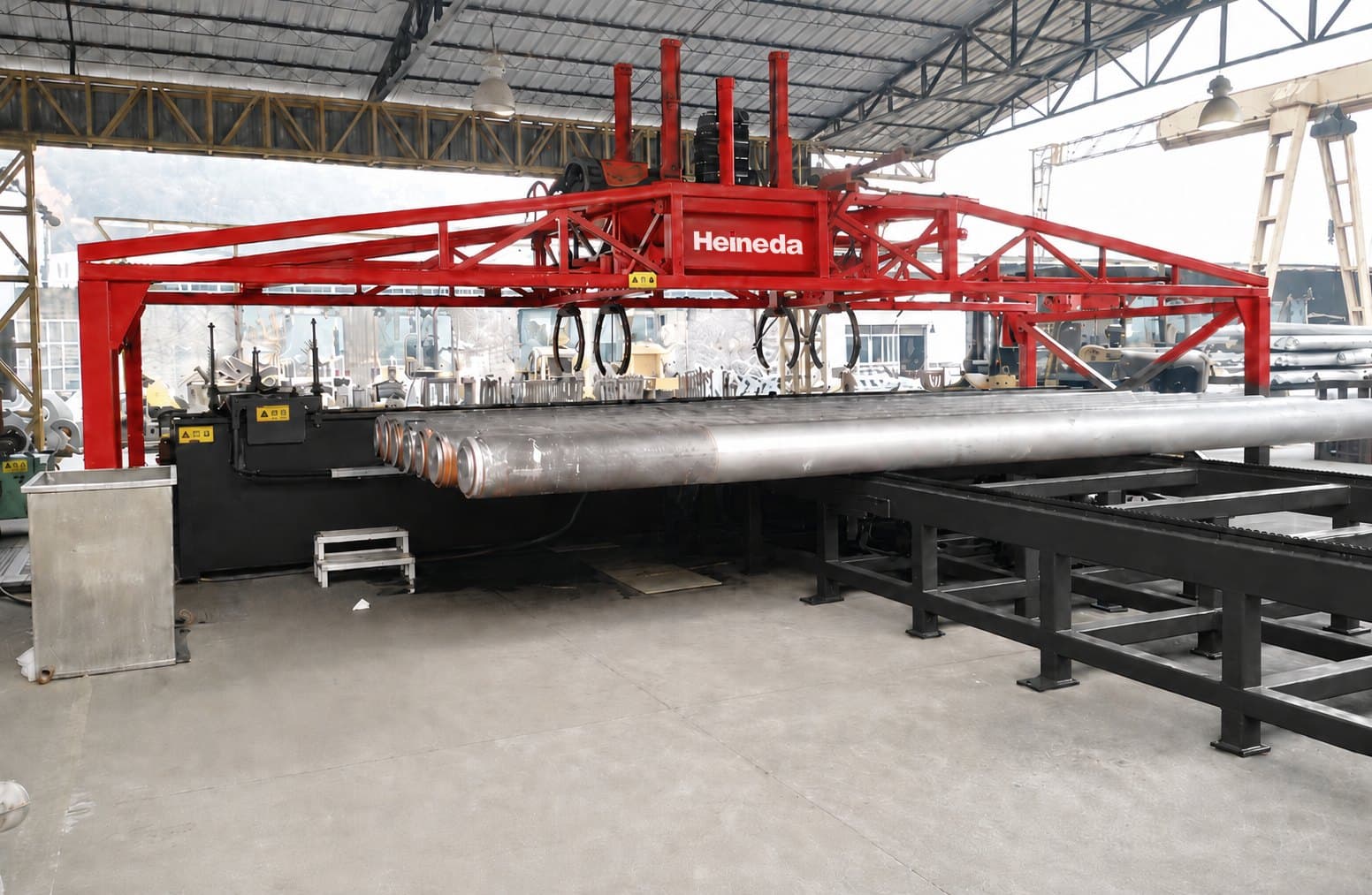 Automated tube and pipe ultrasonic inspection gantry line